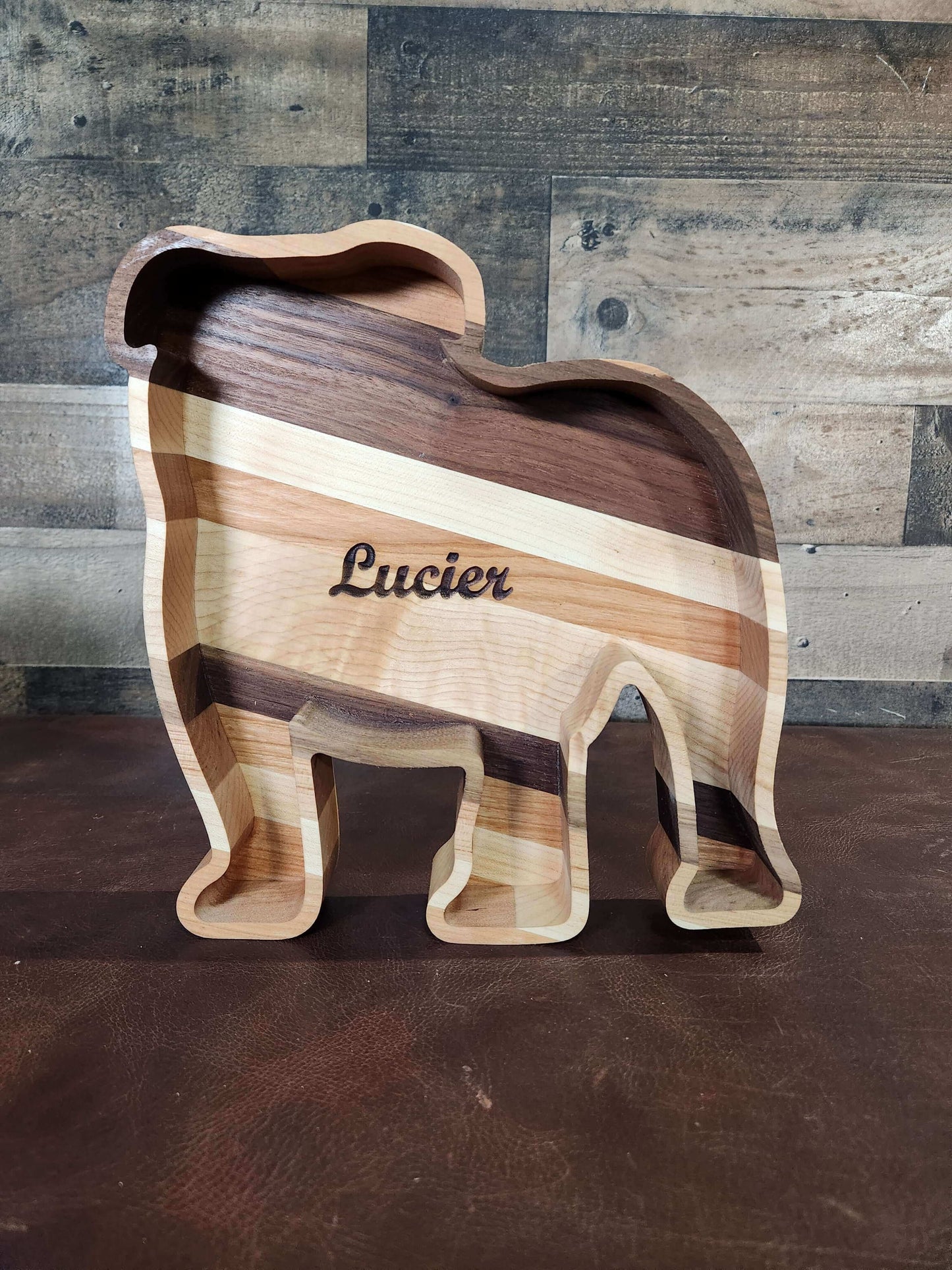 Bulldog Wood Tray