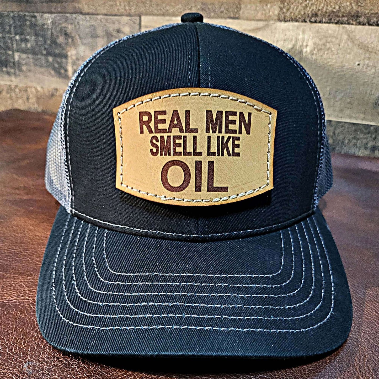 Real Men Smell Like Oil Hat