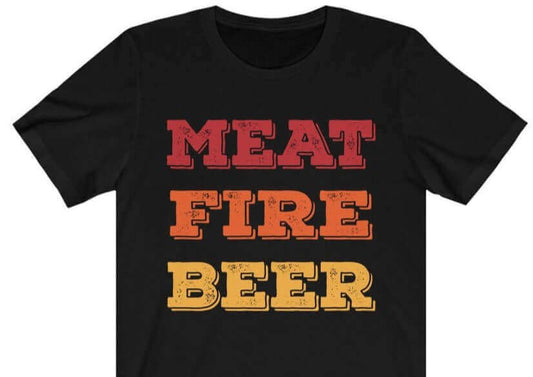 Meat Fire Beer Barbecue T-Shirt