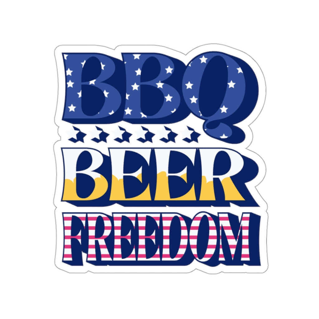 BBQ Beer Freedom BBQ Sticker